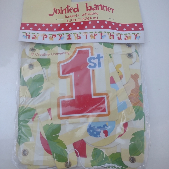 🆕 Happy 1St birthday party banner - Picture 2 of 4